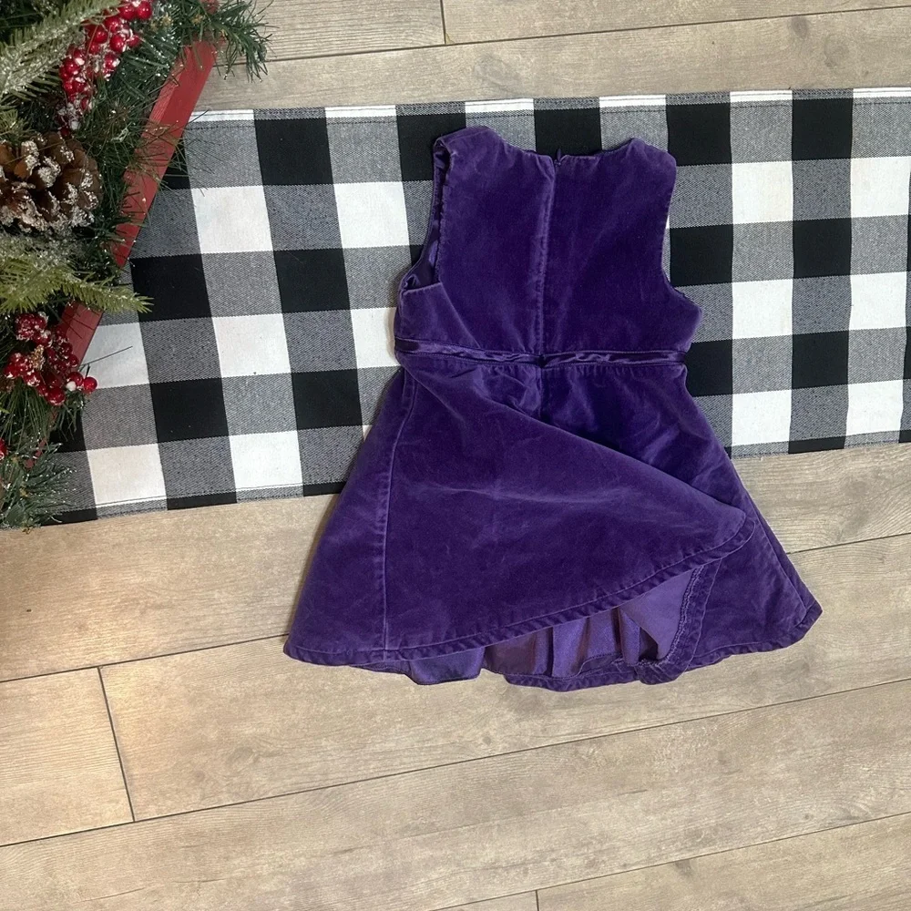 Vintage 90s Toddler Girl Purple Velvet Dress Children’s Place 3T Formal Holiday
